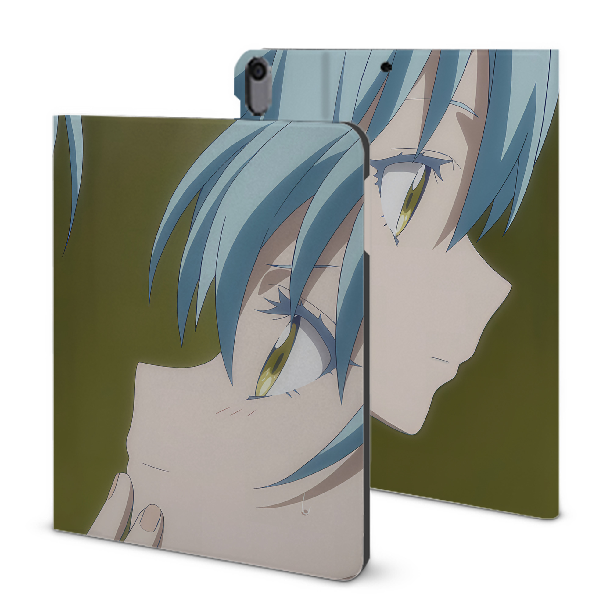（画像用） 転スラ Regarding Reincarnated to Slime IPad ケース ブック型 PUレザー TPU 耐衝撃 軽量 薄型 ペン収納なし 全面保護 IPad 各モデル対応